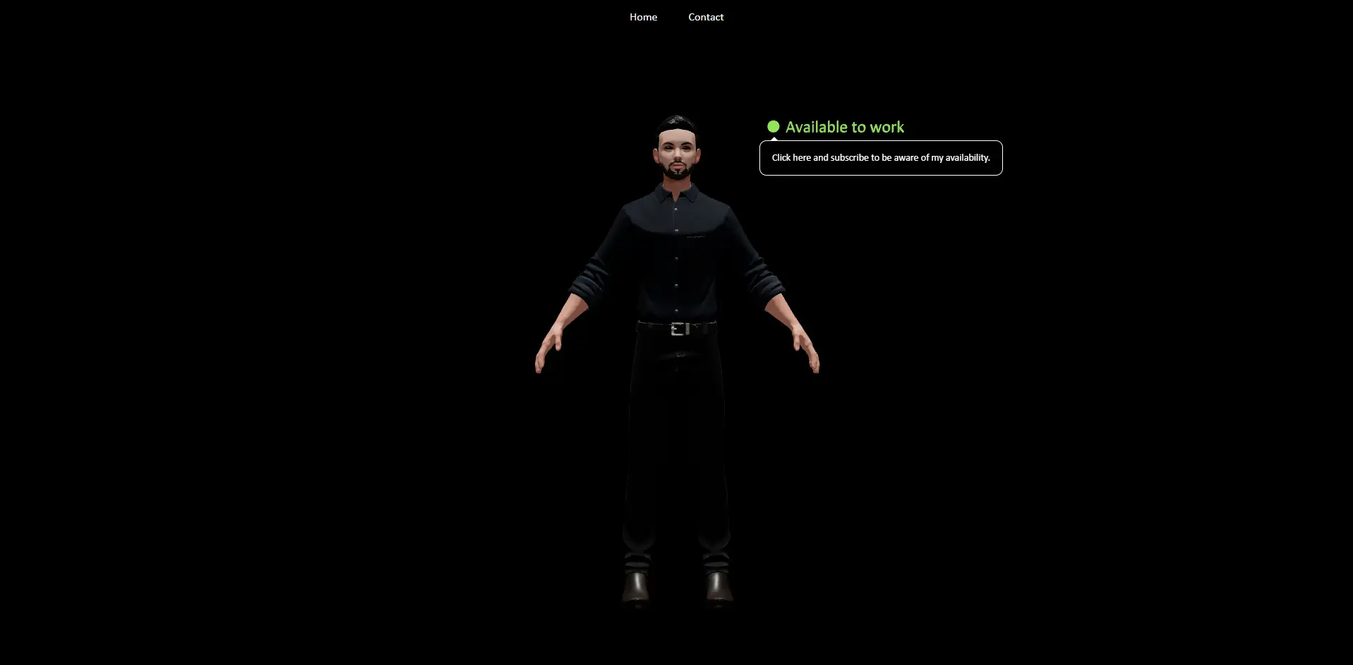 An earlier version of my portfolio home page